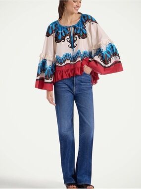LA Double J and Mother Denim Boho blouse Pacific Placee